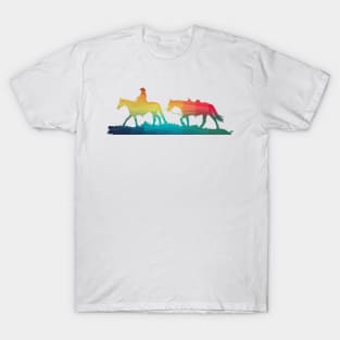 Rainbow cowboy and horse T-Shirt